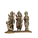 Brass Ram Darbar Idol | 6.5" x 8" x 5.5" (16.5 x 20.3 x 14 cm) | 1.360 kg Lightweight Sacred Art | Intricate Divine Family | Premium Collection